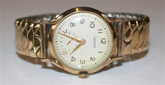 Gents gold rotary watch